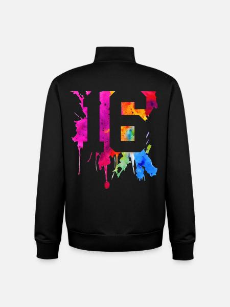 16 YEARS 16TH BIRTHDAY - Unisex Organic Zip Sweatshirt by Stanley/Stella - black