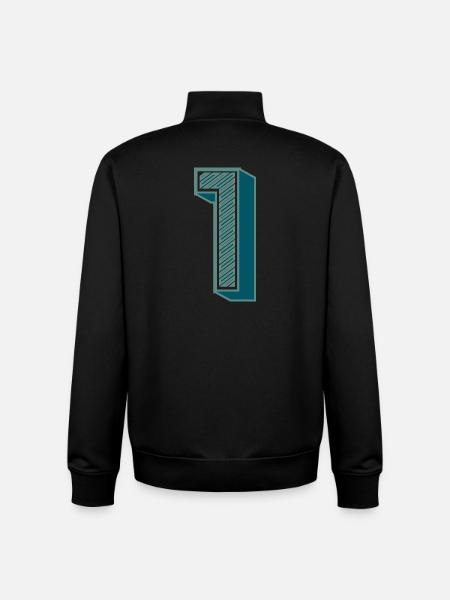 1. 1 YEAR. 1st ANNIVERSARY - Unisex Organic Zip Sweatshirt by Stanley/Stella - black