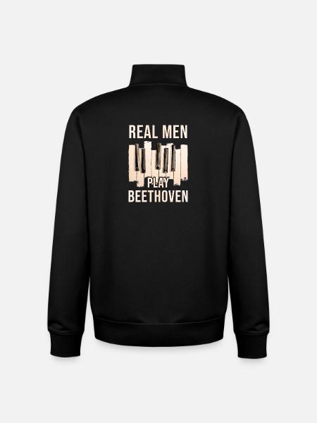 Beethoven - Sweat zippé unisexe en coton bio Stanley/Stella - noir