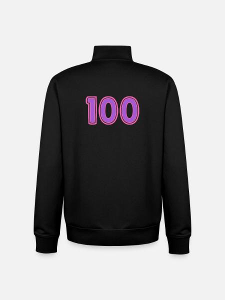 100. 100 YEARS. 100th ANNIVERSARY - Unisex Organic Zip Sweatshirt by Stanley/Stella - black