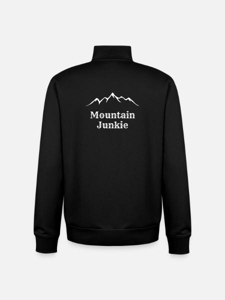 mountain junkie - Unisex Organic Zip Sweatshirt by Stanley/Stella - black