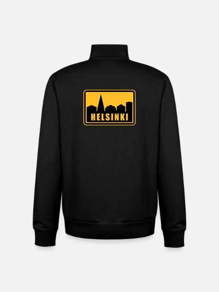 Helsinki - Sweat zippé unisexe en coton bio Stanley/Stella - noir