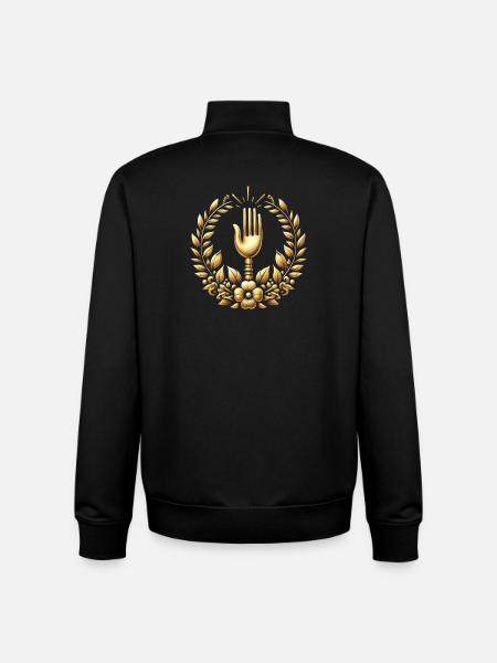 Gourmet Fork Logo - Unisex Organic Zip Sweatshirt by Stanley/Stella - black