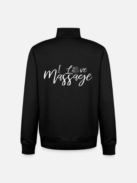 Massage - Sweat zippé unisexe en coton bio Stanley/Stella - noir