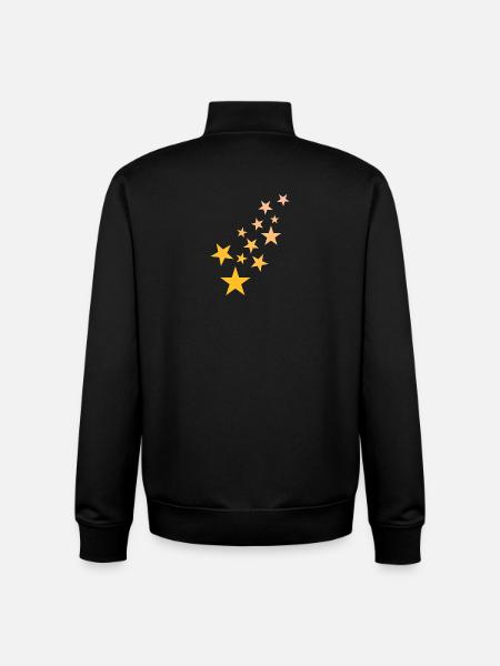 Star asterisk pattern starry sky - Unisex Organic Zip Sweatshirt by Stanley/Stella - black