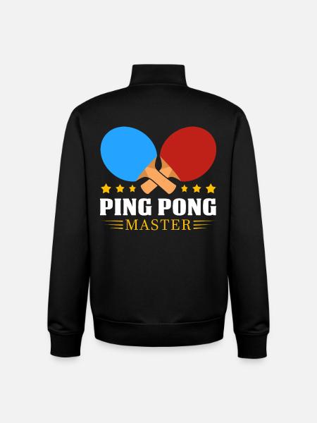 Ping-pong - Sweat zippé unisexe en coton bio Stanley/Stella - noir