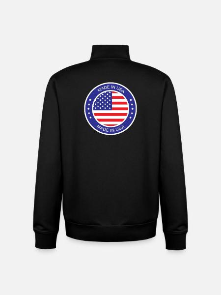 made in the USA - Unisex Organic Zip Sweatshirt by Stanley/Stella - black