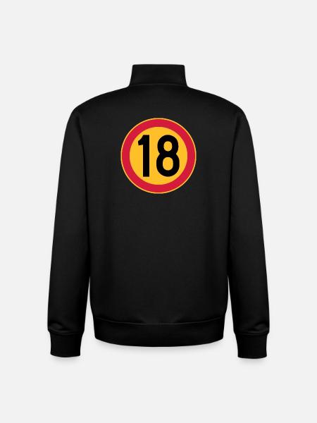 18 Geschwindigkeitsbegrenzung - Unisex Organic Zip Sweatshirt von Stanley/Stella - Schwarz