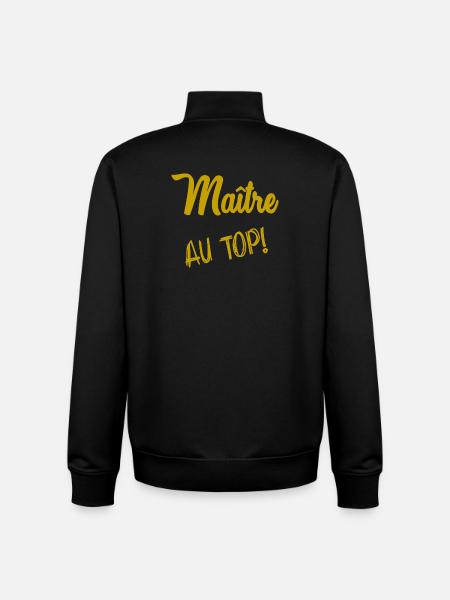 MASTER. MASTER - Unisex Organic Zip Sweatshirt by Stanley/Stella - black