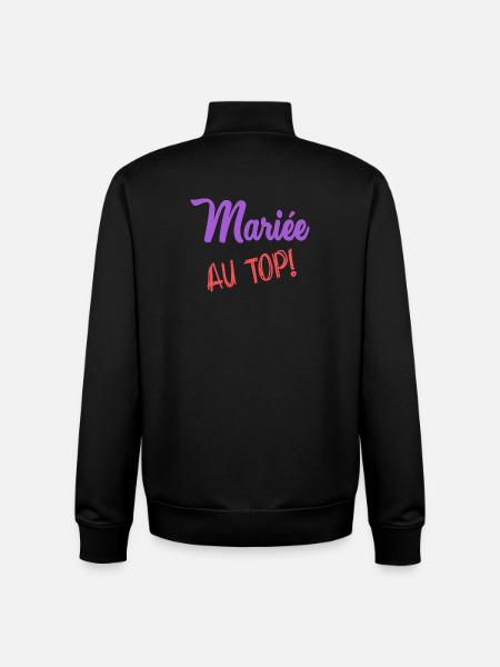 MARIEE - Sweat zippé unisexe en coton bio Stanley/Stella - noir