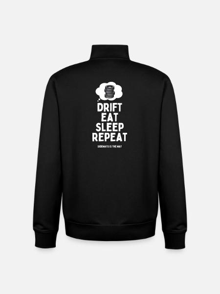 Drift Eat Sleep Repeat - Unisex Organic Zip Sweatshirt by Stanley/Stella - black