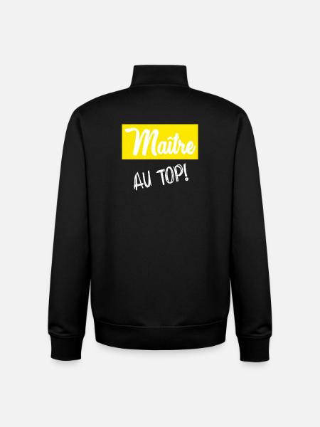 MASTER. MASTER. HUMOR - Unisex Organic Zip Sweatshirt by Stanley/Stella - black