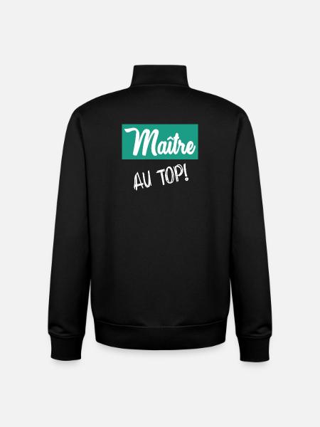 MASTER. MASTER - Unisex Organic Zip Sweatshirt by Stanley/Stella - black