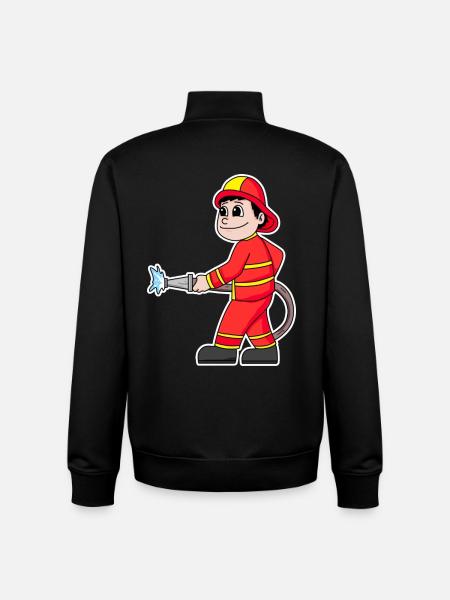 Firefighter - Unisex Organic Zip Sweatshirt by Stanley/Stella - black
