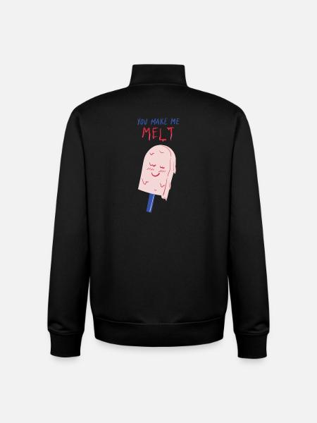 you make me melt icecream - Unisex Organic Zip Sweatshirt by Stanley/Stella - black