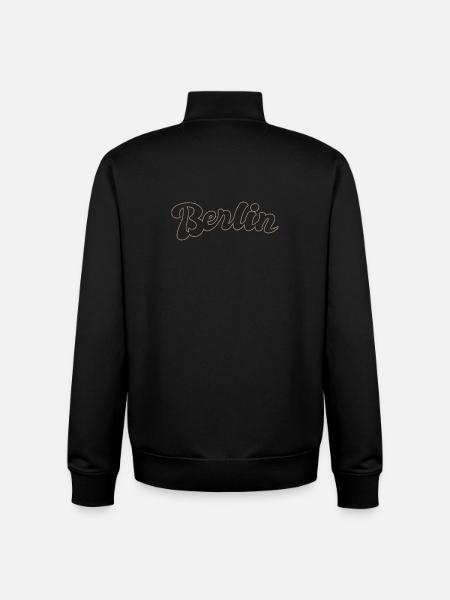 Berlin German Capital lettering - Unisex Organic Zip Sweatshirt by Stanley/Stella - black