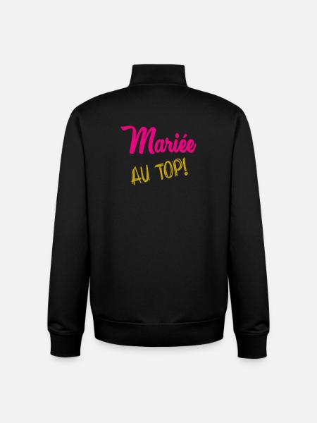 I CAN'T I'M MARRIED - Unisex Organic Zip Sweatshirt by Stanley/Stella - black