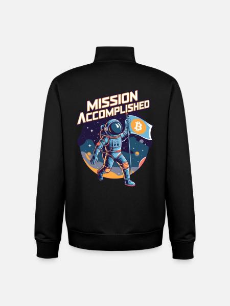Mission Accomplished - Unisex Organic Zip Sweatshirt by Stanley/Stella - black