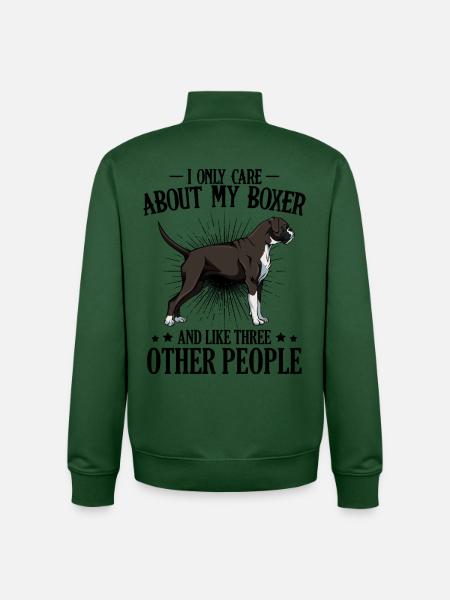 boxeur - Sweat zippé unisexe en coton bio Stanley/Stella - vert bouteille