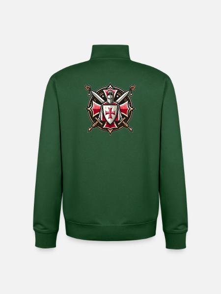 Knights templar - Unisex Organic Zip Sweatshirt by Stanley/Stella - bottle green