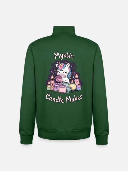 Mystic Candle Maker. - Unisex Organic Zip Sweatshirt by Stanley/Stella - bottle green