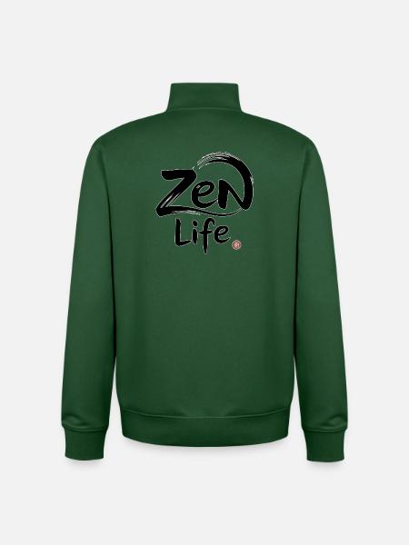 Zen-Leben: Frieden und Gleichgewicht - Unisex Organic Zip Sweatshirt von Stanley/Stella - Flaschengrün