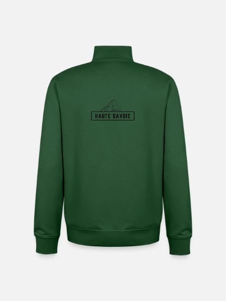 Haute Savoie Black Mountain - Unisex Organic Zip Sweatshirt by Stanley/Stella - bottle green