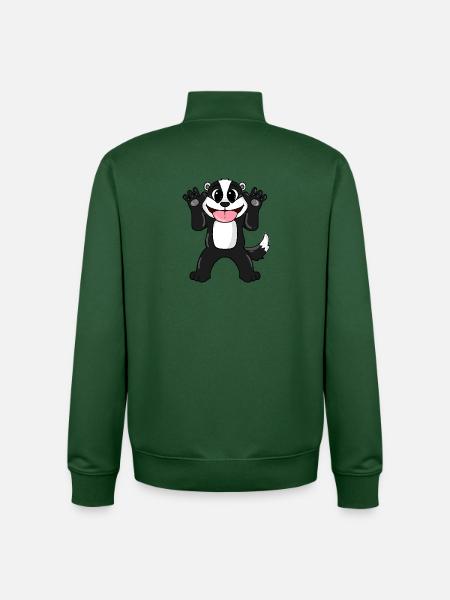 Badger - Unisex Organic Zip Sweatshirt by Stanley/Stella - bottle green