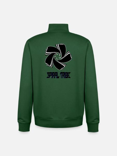 Spiral Tribe - Unisex Organic Zip Sweatshirt by Stanley/Stella - bottle green