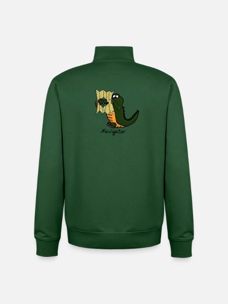 Navigator - Unisex Organic Zip Sweatshirt by Stanley/Stella - bottle green