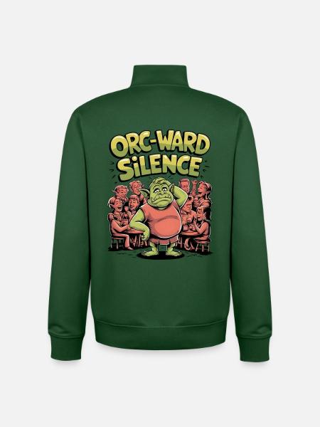 Orc-ward Silence - Unisex Organic Zip Sweatshirt by Stanley/Stella - bottle green