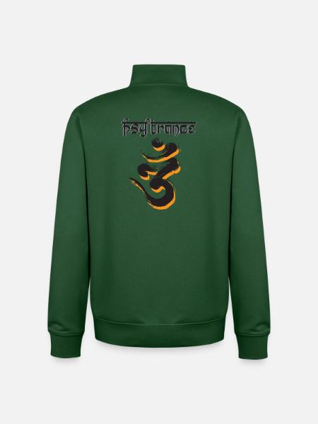 PsyTrance - Sweat zippé unisexe en coton bio Stanley/Stella - vert bouteille