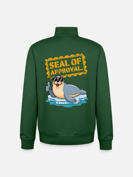 Seal Of Approval - Unisex Organic Zip Sweatshirt by Stanley/Stella - bottle green