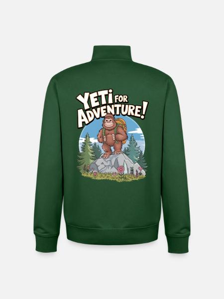 Yeti For Adventure - Unisex Organic Zip Sweatshirt by Stanley/Stella - bottle green