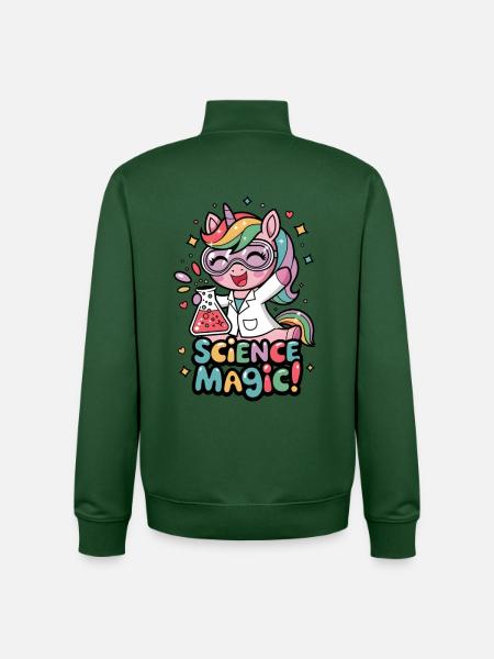 Science Magic! - Unisex Organic Zip Sweatshirt by Stanley/Stella - bottle green