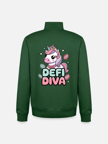 Defi Diva - Unisex Organic Zip Sweatshirt von Stanley/Stella - Flaschengrün