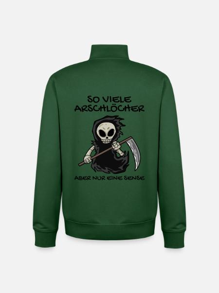 Sensenmann - Unisex Organic Zip Sweatshirt von Stanley/Stella - Flaschengrün
