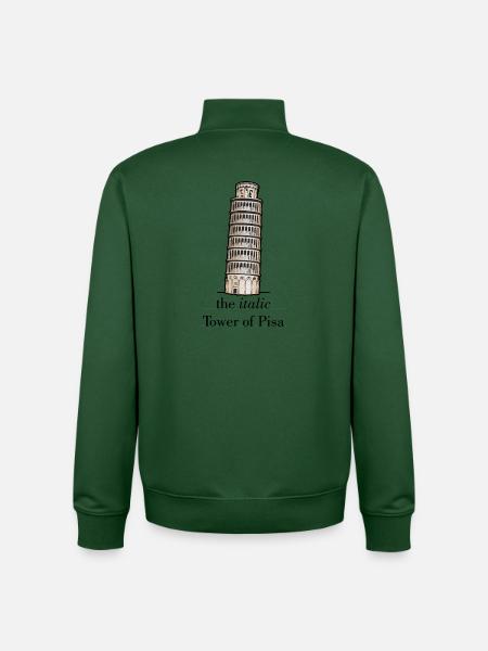the italic Tower - Unisex Organic Zip Sweatshirt von Stanley/Stella - Flaschengrün