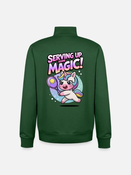 Serving Up Some Magic! - Unisex Organic Zip Sweatshirt by Stanley/Stella - bottle green