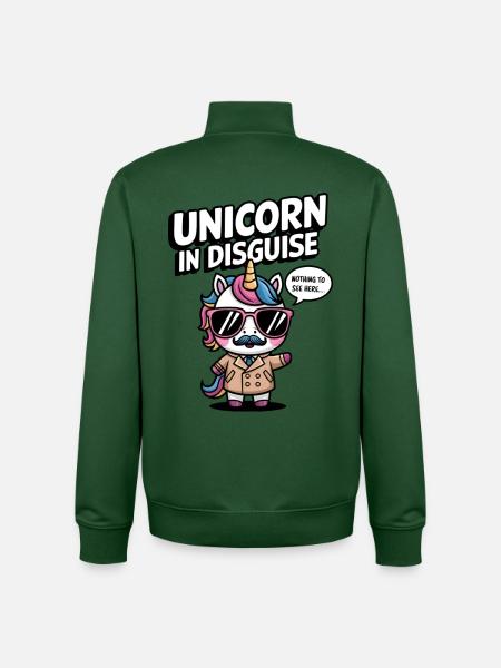Unverkleidetes Einhorn - Unisex Organic Zip Sweatshirt von Stanley/Stella - Flaschengrün