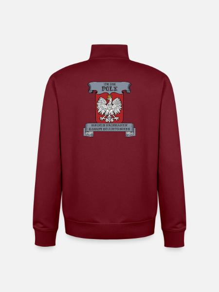ich bin Pole - Unisex Organic Zip Sweatshirt von Stanley/Stella - Burgunderrot