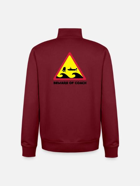 Beware Of Coach - Opti Edition - Unisex Organic Zip Sweatshirt von Stanley/Stella - Burgunderrot