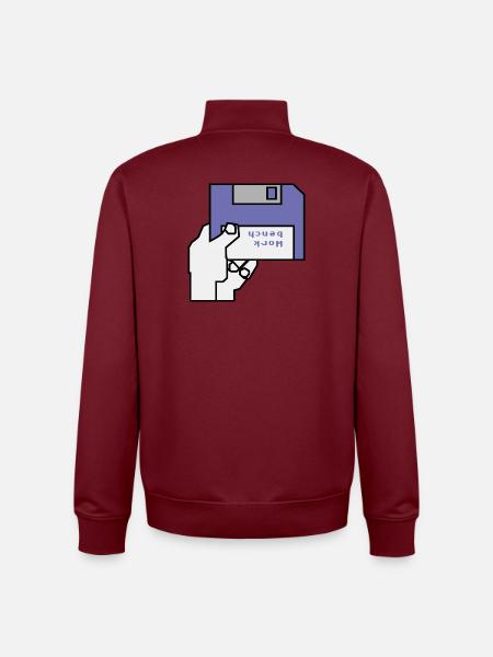 Banc de travail - Sweat zippé unisexe en coton bio Stanley/Stella - bordeaux