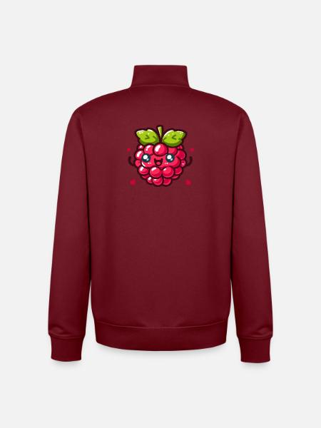 Framboise d'amour - Sweat zippé unisexe en coton bio Stanley/Stella - bordeaux