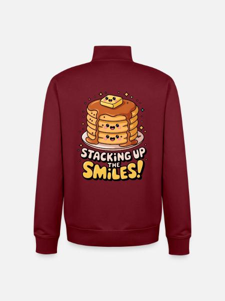 Staking Up The Smiles! - Unisex Organic Zip Sweatshirt by Stanley/Stella - burgundy