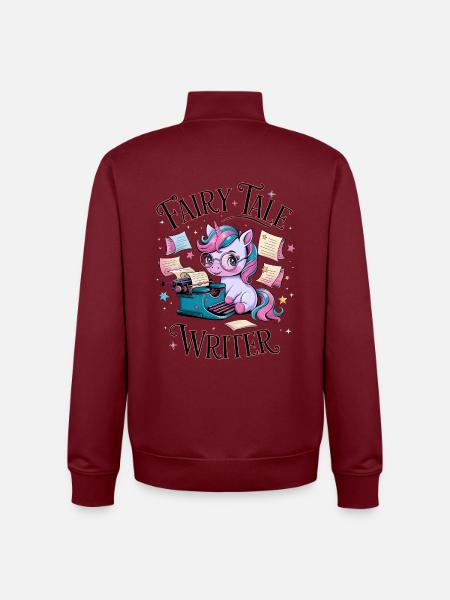 Fairy Tale Writer - Unisex Organic Zip Sweatshirt by Stanley/Stella - burgundy