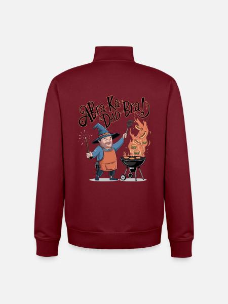 AbraKa-Dad-Bra ! - Sweat zippé unisexe en coton bio Stanley/Stella - bordeaux