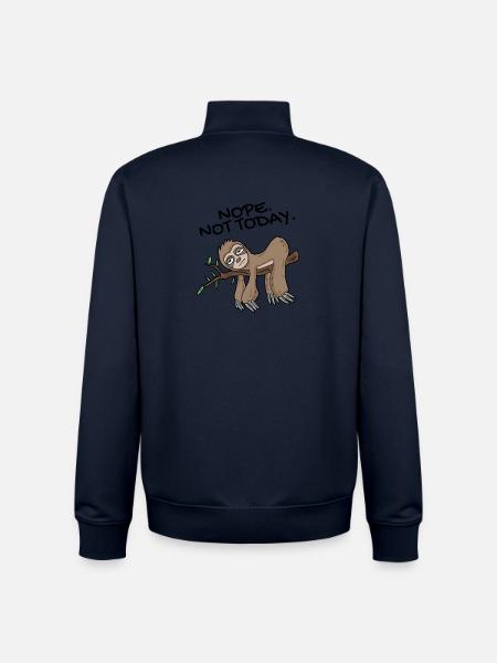 Sloth Nope not today - Unisex Organic Zip Sweatshirt by Stanley/Stella - navy