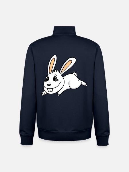 Rabbit easter - Unisex Organic Zip Sweatshirt by Stanley/Stella - navy