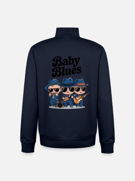 Baby Blues - Sweat zippé unisexe en coton bio Stanley/Stella - marine